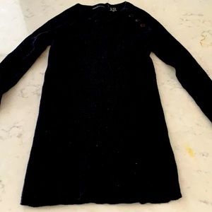VS Moda Interview black ribbed long sleeve shirt